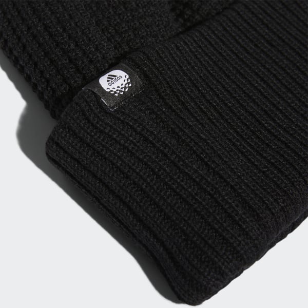 Black 3-Stripes Golf Beanie