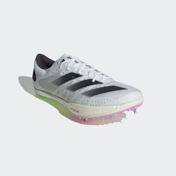 White Adizero Ambition Track and Field Lightstrike Shoes
