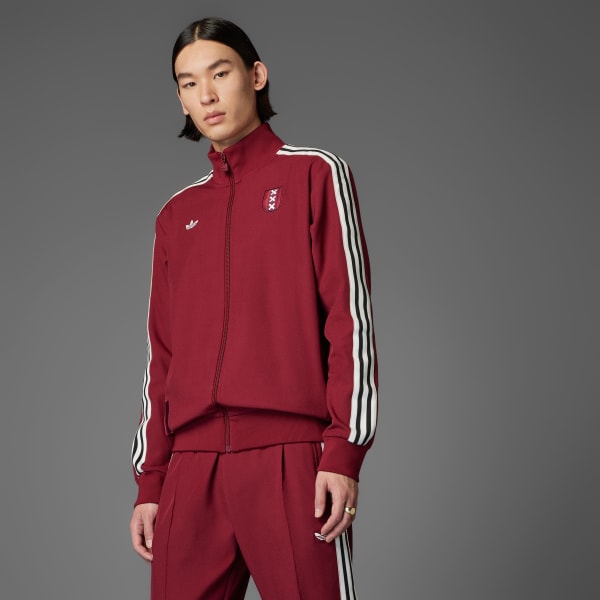 Burgundy Ajax Amsterdam Anniversary Track Top