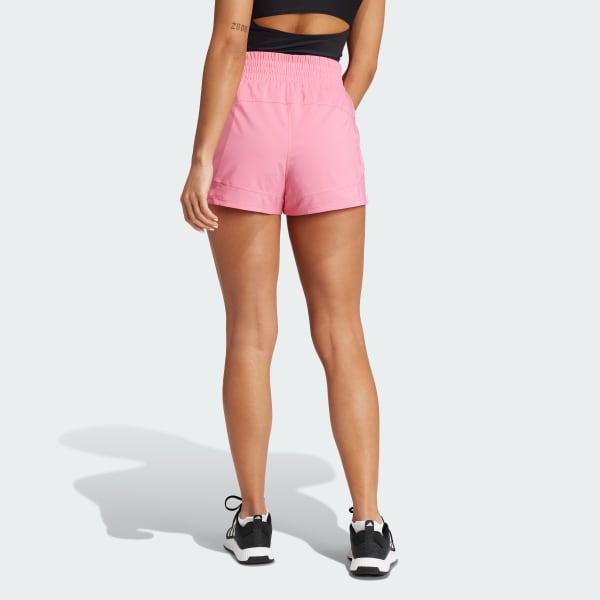 Ροζ Pacer Training 3-Stripes Woven High-Rise Shorts