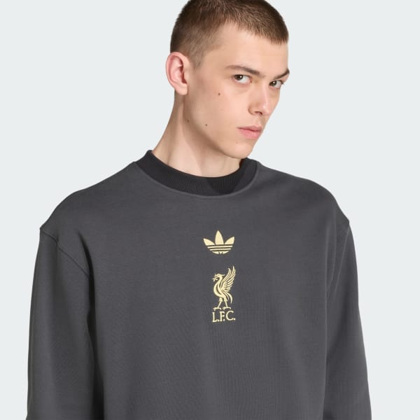 adidas Liverpool FC LFSTLR Crew Sweatshirt - Grey | Free Shipping