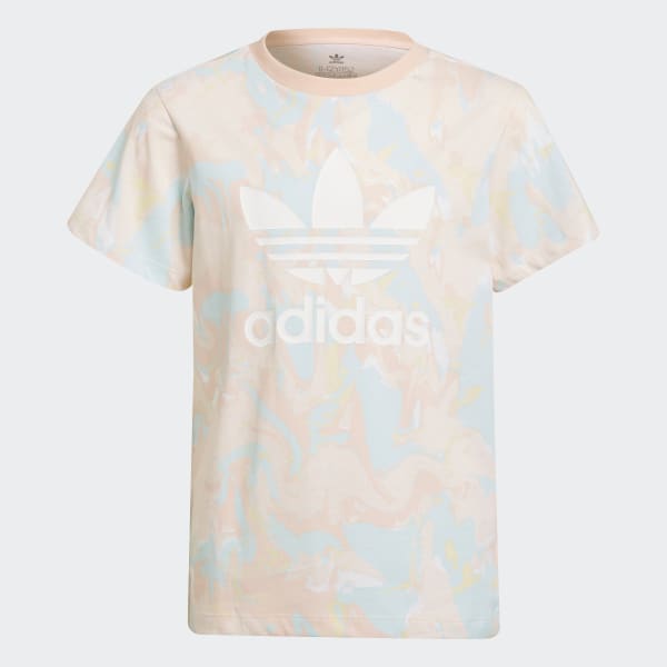 Rosa Remera Marmóreo Estampada