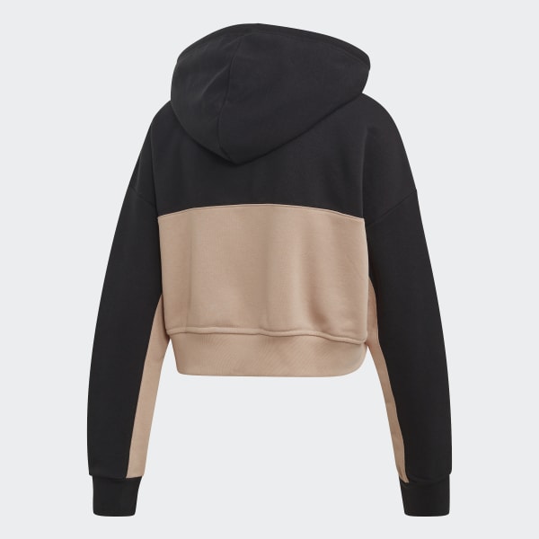 adidas cropped hoodie beige