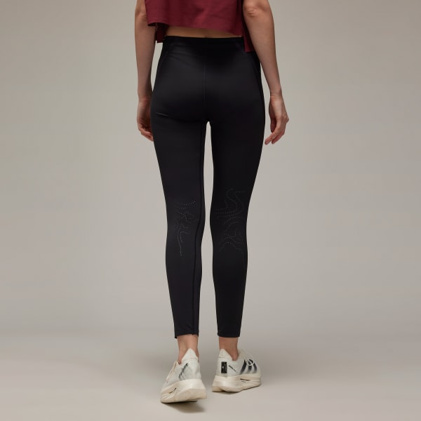 Black Y-3 Running Tights