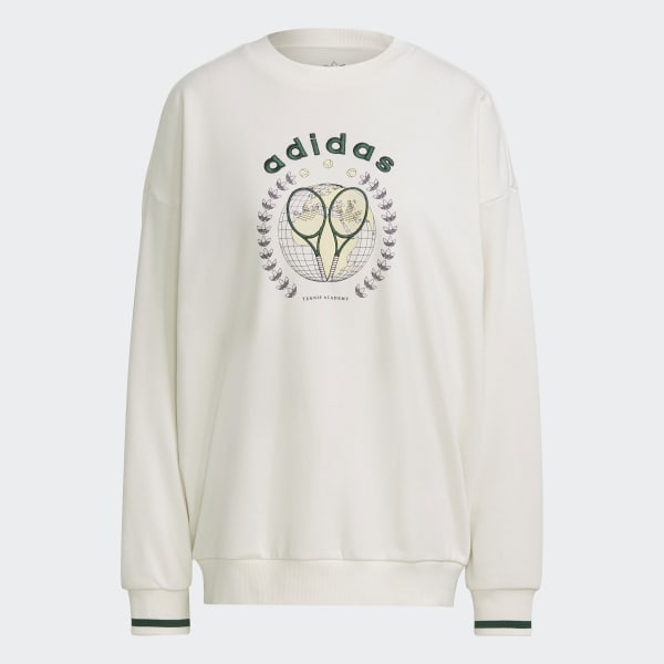 White Tennis Luxe Graphic Sweater DVX79