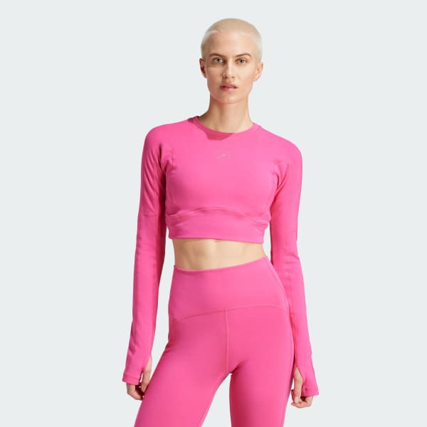Pink adidas by Stella McCartney TrueStrength Cropped Long Sleeve