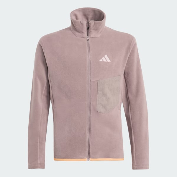 Marron Veste molleton zip intégral Terrex Multi Enfants