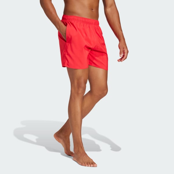 Rouge Short de bain uni CLX coupe courte
