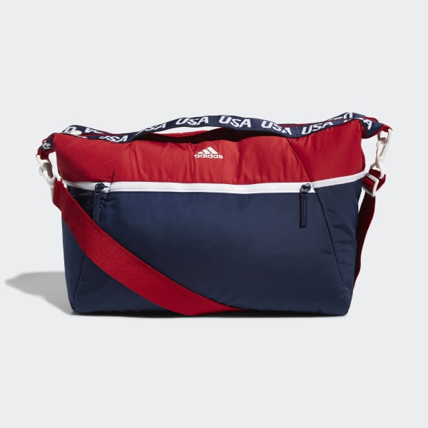 blue and red adidas bag