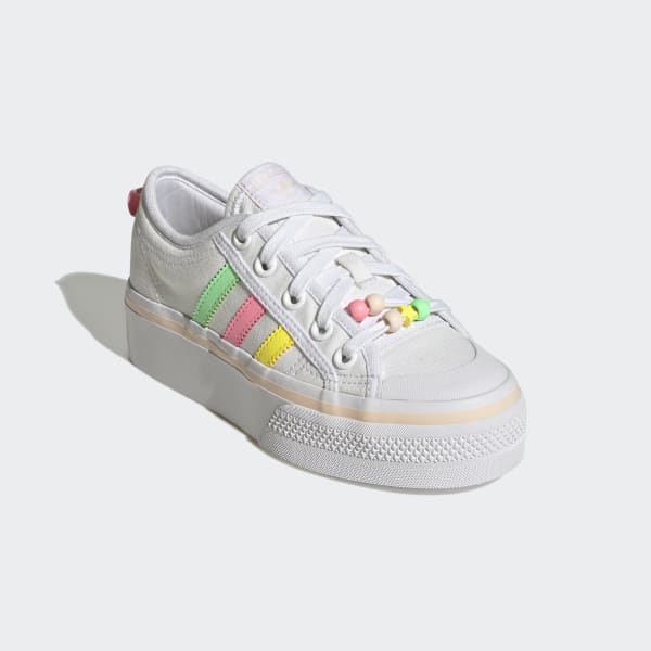 Weiss Nizza Platform Schuh