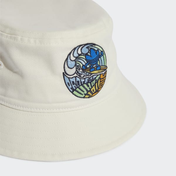 bílá Klobouk Trefoil Monogram