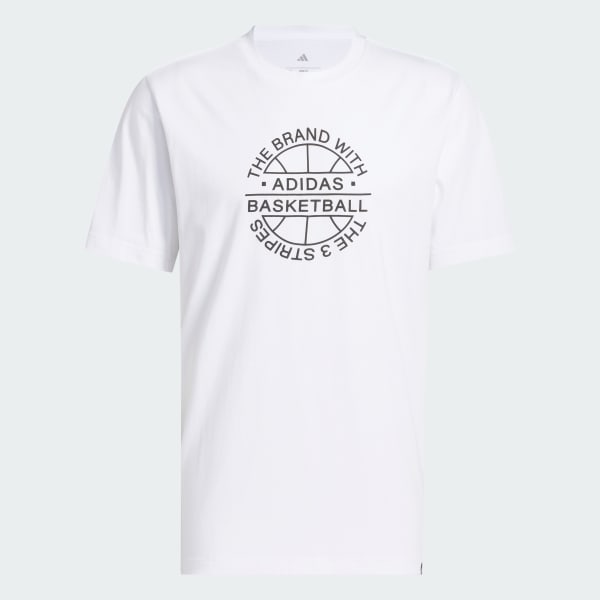 Beyaz Basketball Emblem Graphic Tişört