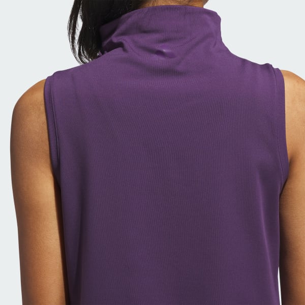adidas Ultimate365 Sleeveless Mock Neck Top - Purple | Free