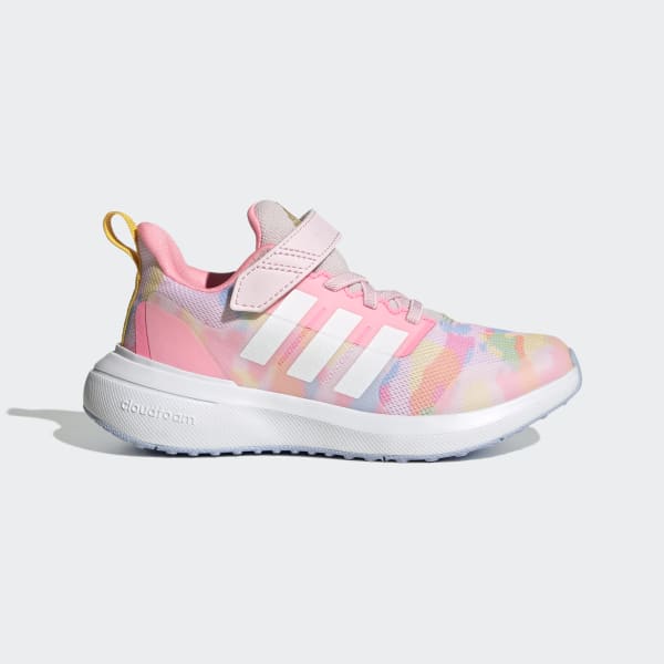 adidas FortaRun 2.0 Cloudfoam Elastic Lace Top Strap Shoes - Pink | Kids' Running | Sportswear