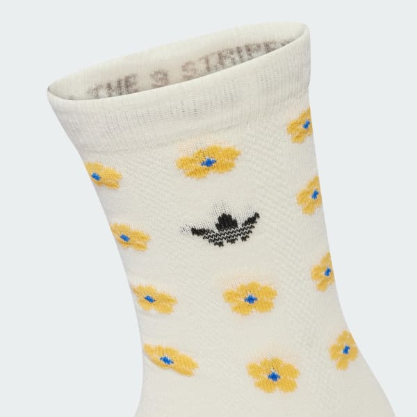 Blanc Chaussettes mi-mollet adidas Originals x Liberty London (2 paires)