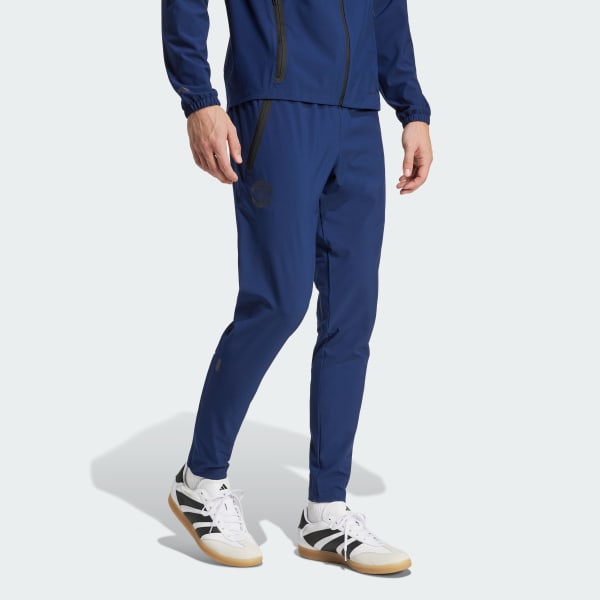 Μπλε Manchester United Tiro 25 Competition Vis Tech Travel Pants