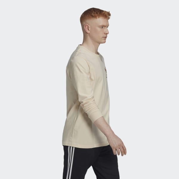 Beige Graphic Fun Long Sleeve Tee WR248