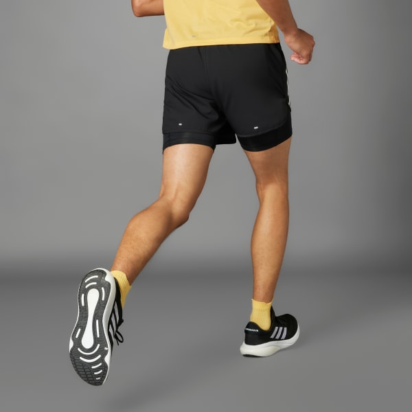 Negro Shorts Own the Run 3 Franjas 2 en 1
