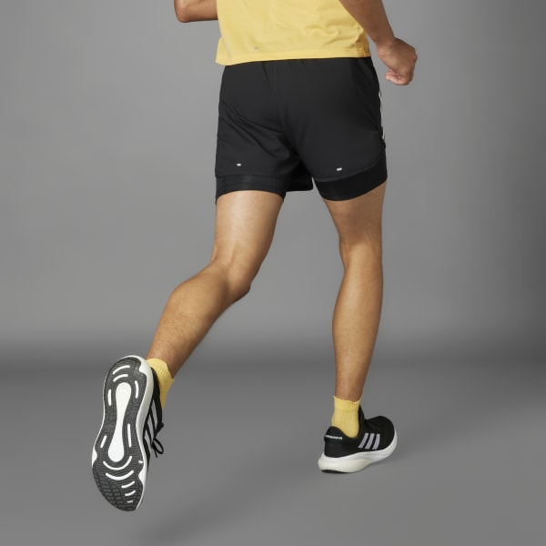【ADIDAS】Onderrun 3S 2-in-1 Shorts JD2283 adidas Own the Run 3-Stripes 2-in-1 Shorts - Grey | Free