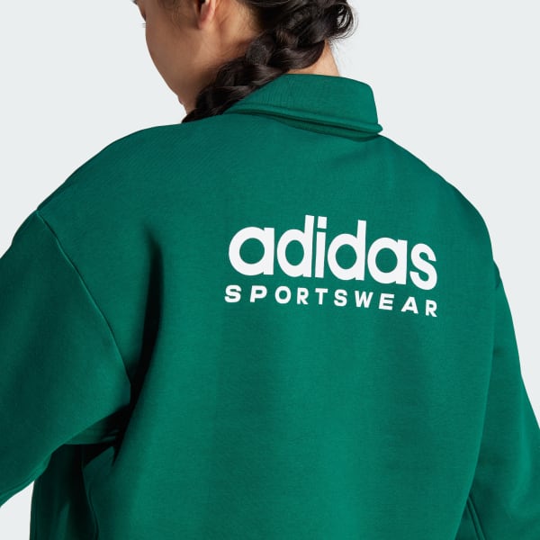 adidas All SZN Fleece Graphic Polo Sweatshirt - Green | adidas Canada
