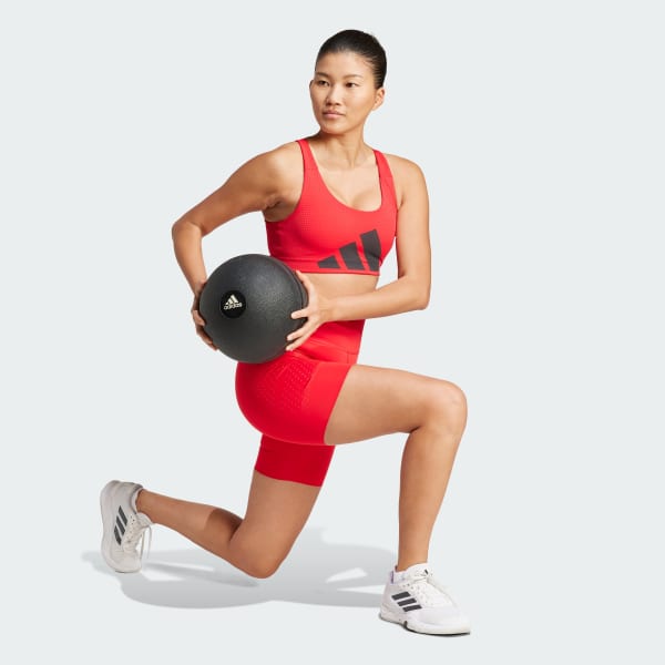 Vermelho Top Esportivo Suporte Médio Powerimpact HIIT Training