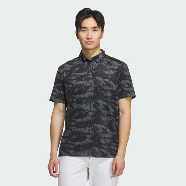 ブラック 【ゴルフ】グラフィック AOP 半袖ポロシャツ