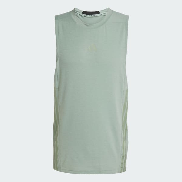 สีเขียว เสื้อกล้าม Designed-for-Training 3-Stripes