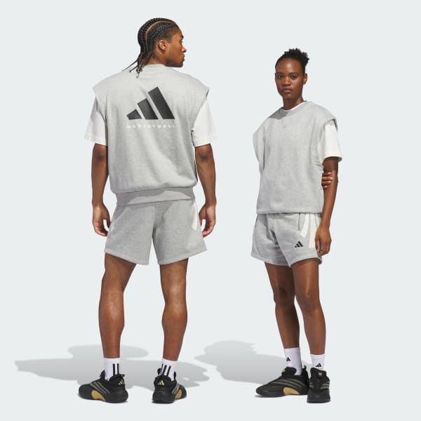 Grey ADIDAS 3 STRIPE SHORTS