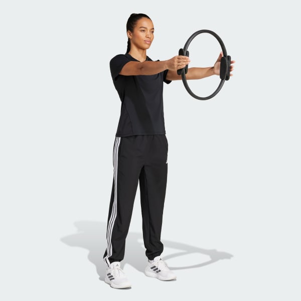 Svart Train Essentials 3-Stripes Woven Bukse