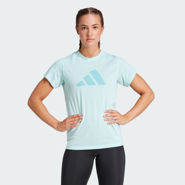 Turquesa Camiseta Treino Train Essentials Big Performance Logo