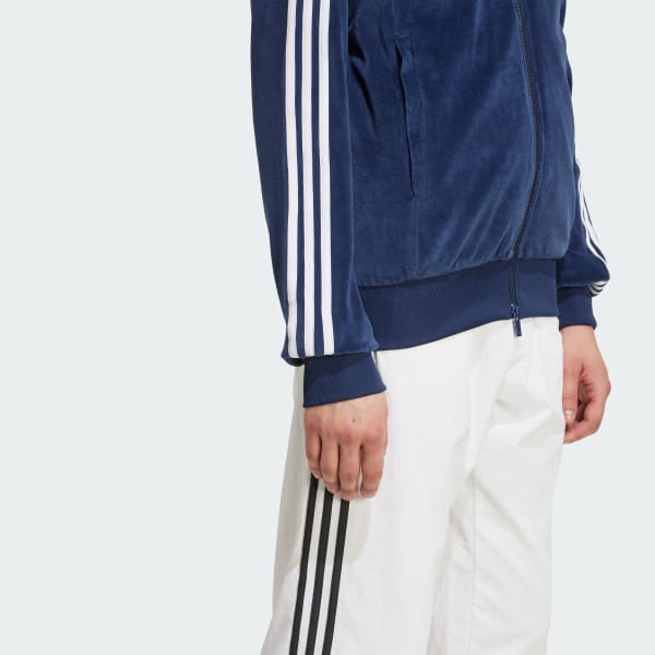 アディダス SST アディカラー ベロア トラックトップ - ブルー