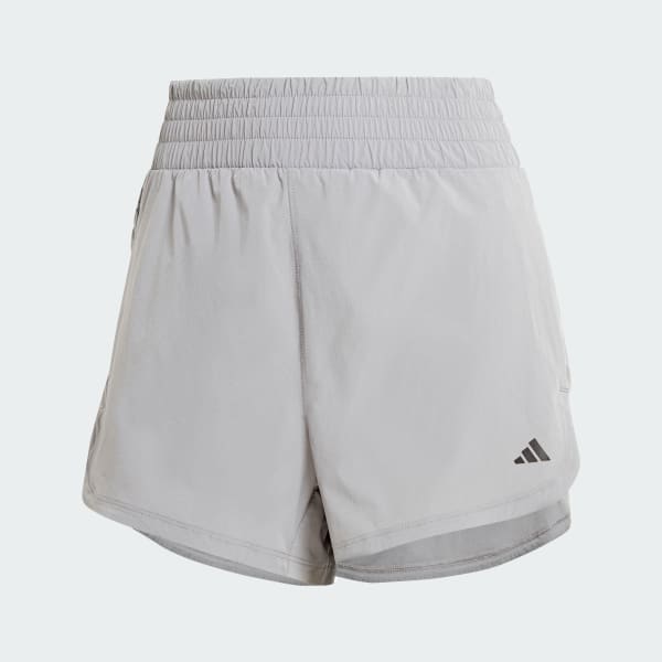 adidas Pacer Stretch-Woven Zipper Pocket Lux Shorts Grau