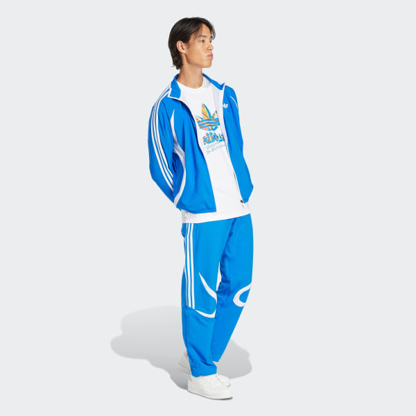 Bleu Veste de survêtement Adicolor Teamgeist