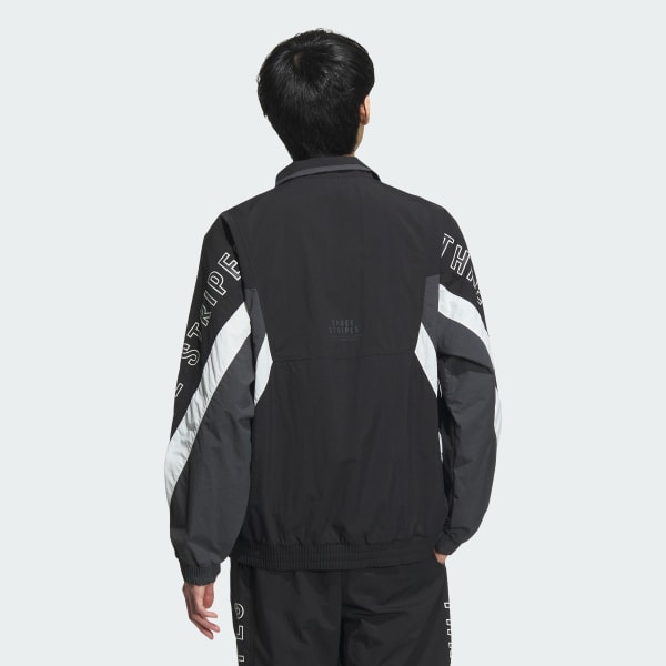 【Adidas】Wording Oversized Fit Woven Full Zip Jacket adidas Wording Oversized Fit Woven Full Zip Jacket - Black