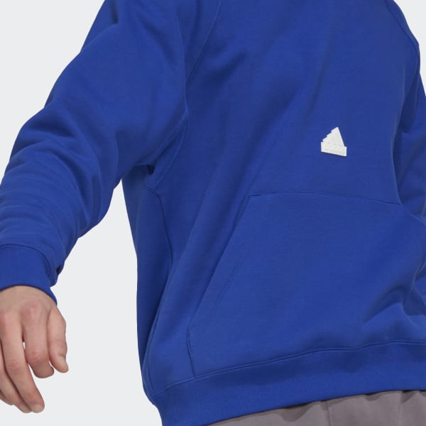 Niebieski Fleece Hoodie KS813