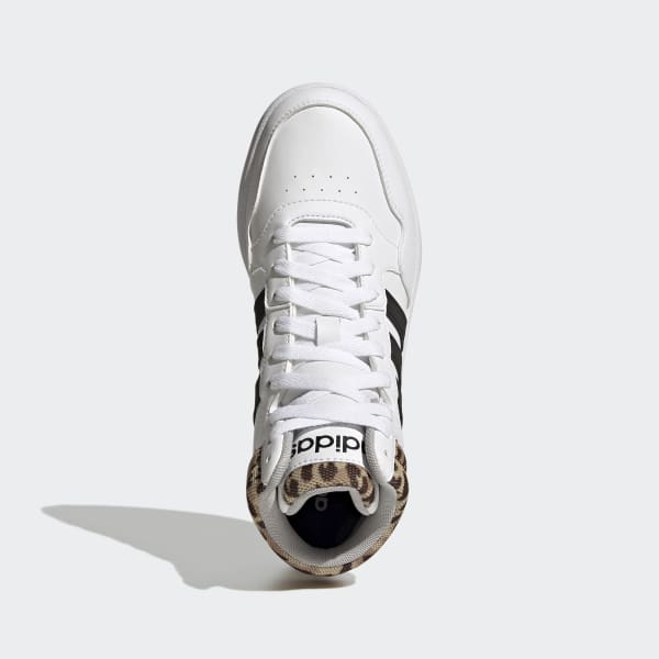 bílá Hoops 3.0 Lifestyle Basketball Mid Classic Shoes