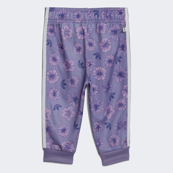adidas Floral Sweat Suit Set Purple adidas Thailand
