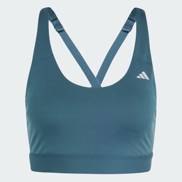 Women's Clothing - Ultimateadidas Run Medium-Support Bra - Blue