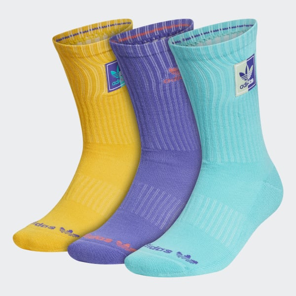 Split Label Crew Socks 3 Pairs