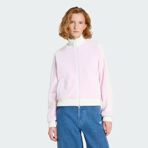 Rosa CHAMARRA DEPORTIVA adidas ORIGINALS EN TEJIDO DE TERCIOPELO
