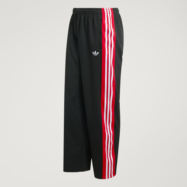 Black LOOSE MESH TRACKPANTS
