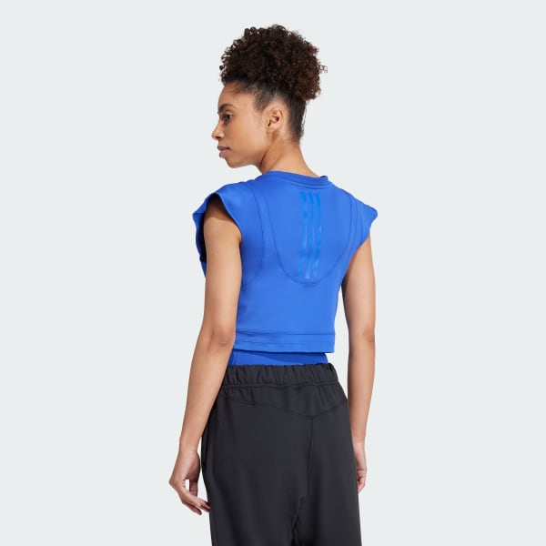 Azul Regata PrimeLift Boxy French Terry Três Listras