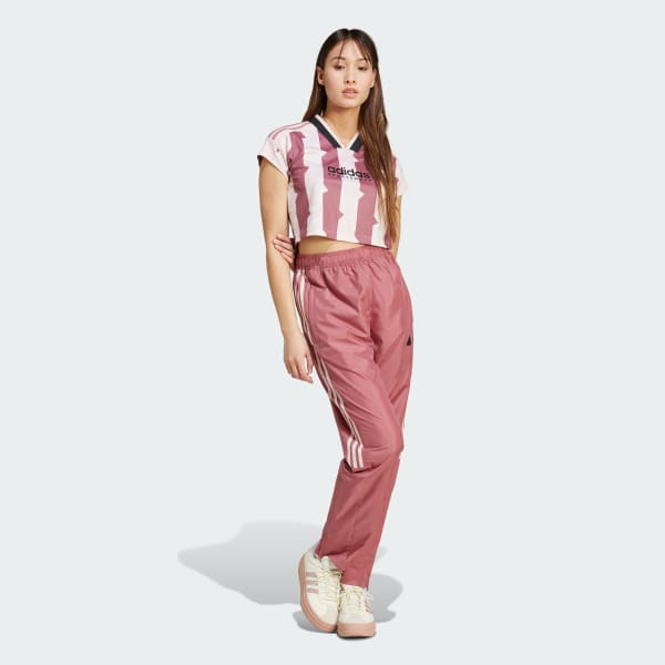 Pink Tiro Cut 3-Stripes Print Baby Tee