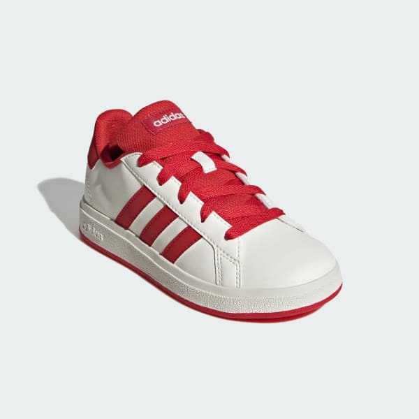 White Grand Court Lifestyle Tennis Lace-Up Shoes