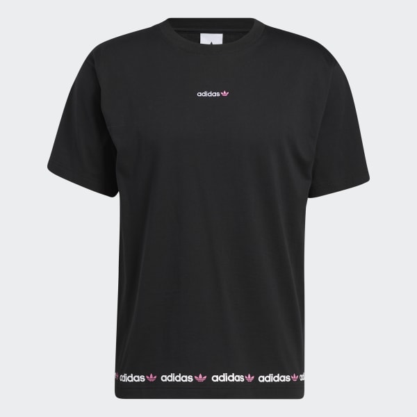 adidas Linear Logo Repeat Short Sleeve Tee Black adidas Philippines