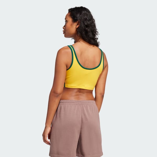 Yellow Adicolor 3-Stripes Bra Top