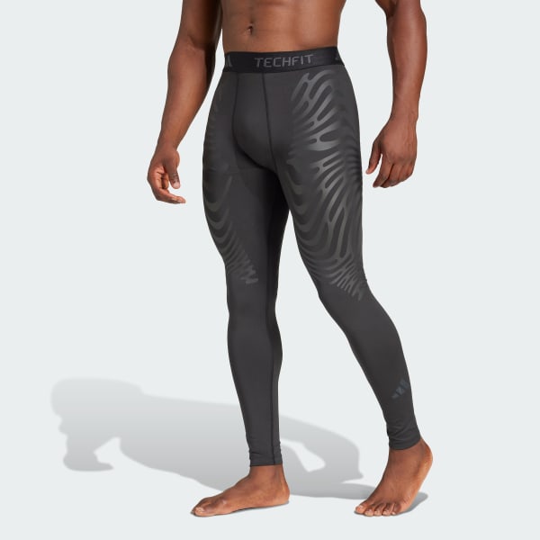 Black Techfit Control Training Long Tights
