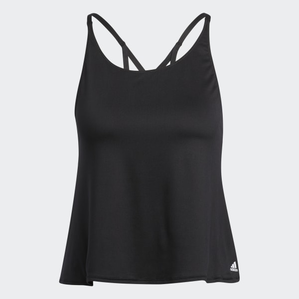 Negro Playera sin mangas Yoga BS824