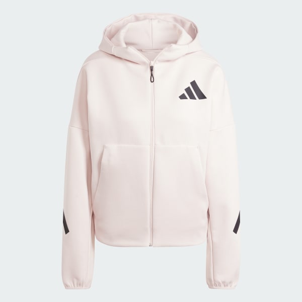 Adidas pink zip up jacket outlet