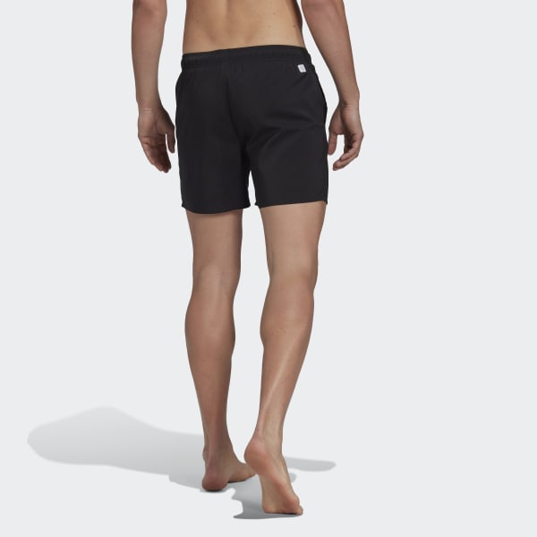 Svart Short Length Solid Swim Shorts